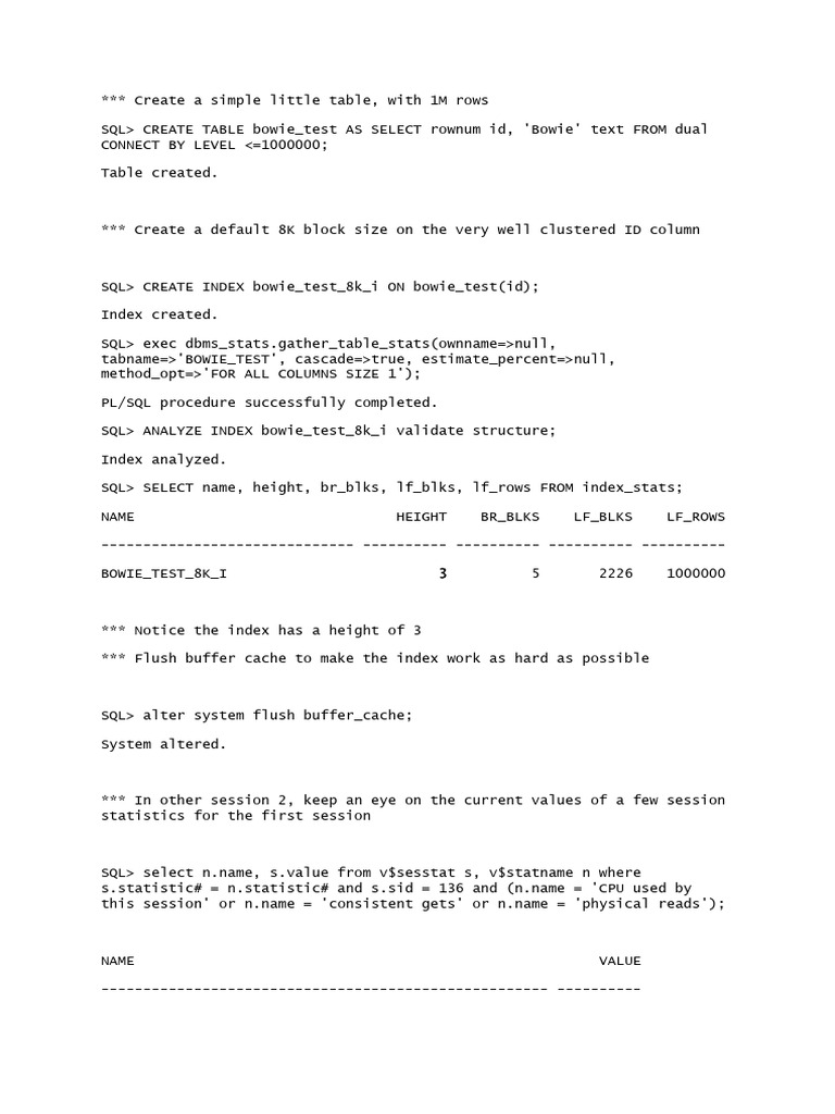 Oracle Tablespace Index Performance | PDF | Pl/Sql | Central Processing ...