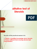 Qualitative Test of Steroids