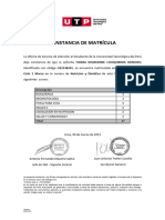 Constancia de Matrícula