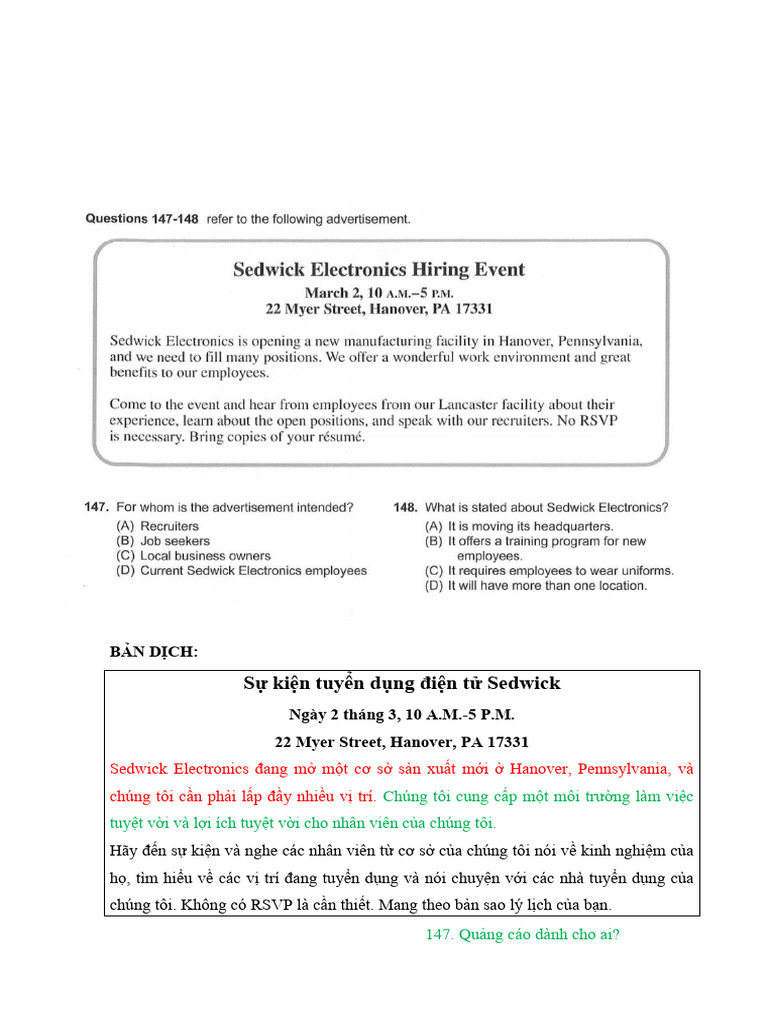 Test 7 Part 7 ETS 2019 | PDF