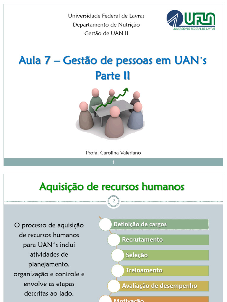 Dimensionamento de Recursos em UANs | PDF | Gestão de recursos humanos ...