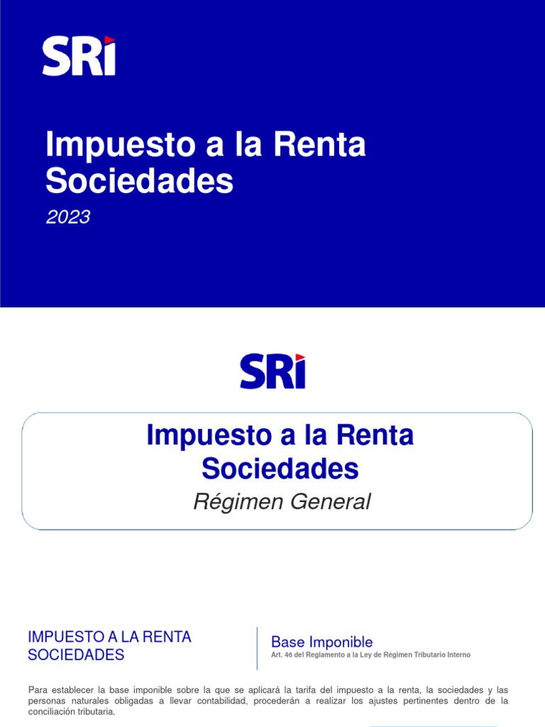 Impuesto a la Renta Sociedades 2024 | PDF | Impuesto sobre la renta ...