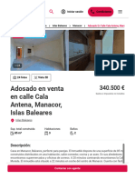 Vivienda en Venta en Calle CALA ANTENA 0 07689, Islas Baleares, MANACOR - Aliseda Inmobiliaria