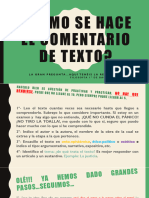 Orientaciones para Comentar Textos