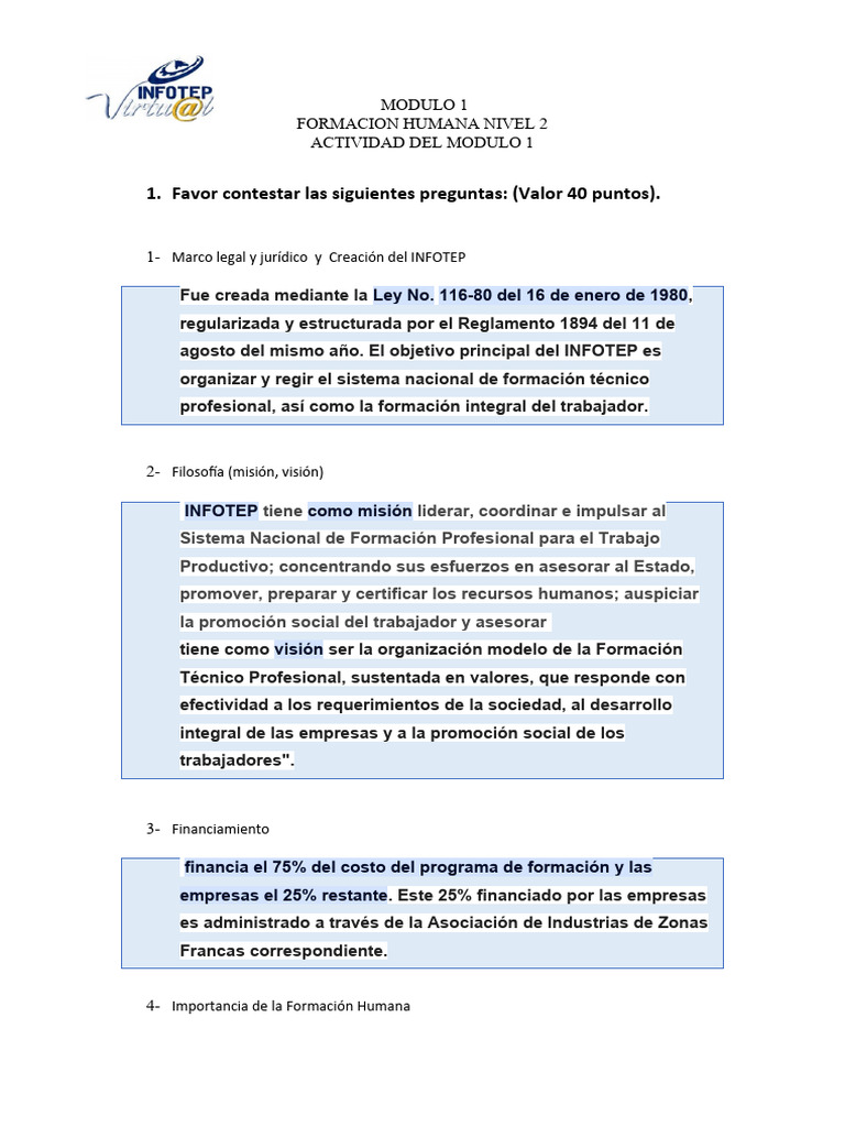 Actividad Del Modulo 1 Corregida Descargar Gratis Pdf Business