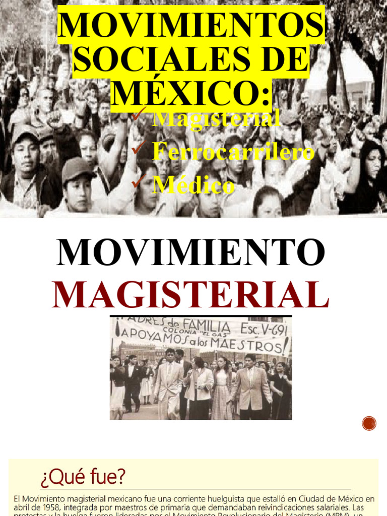 Movimientos Sociales en México: Magisterial, Ferrocarrilero y Médico | PDF