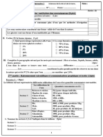 1 Partie: Restitution Des Connaissances (6 PTS) .: Contrôle N 1 Semestre 1 Note