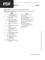 CW1-CW2 Key Concept Builder-Earth's Motion (Answer Key)