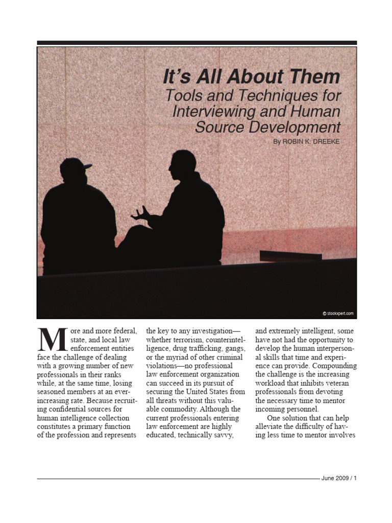 Interview Techniques for Law Enforcement | PDF | Counterintelligence ...