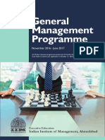 General Management Programme: Indian Institute of Management, Ahmedabad
