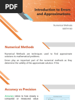 Introduction To Errors and Approximations