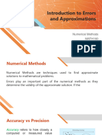 Introduction To Errors and Approximations