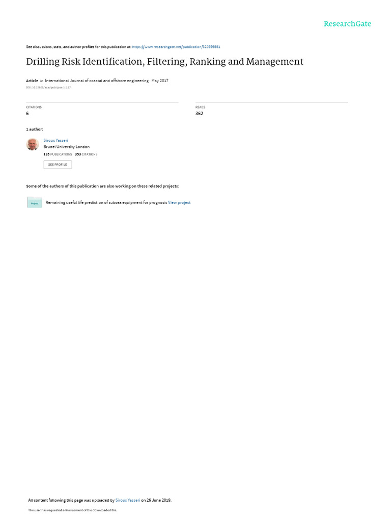 Drilling Risk Identification Pdf Risk Hazards