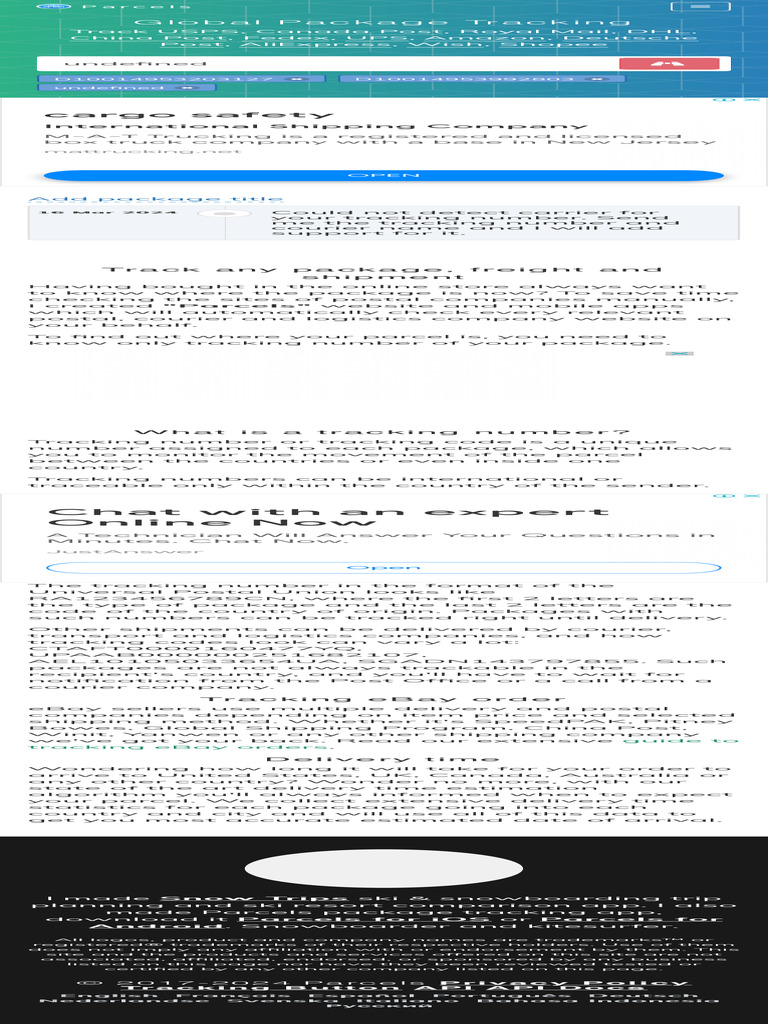 Universal Global Package Tracking Tool | PDF | United States Postal ...