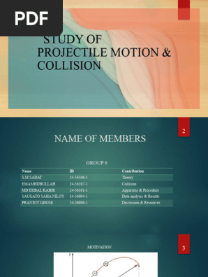 PHY 1 Lab  PRESENTATION study of motion AIUB