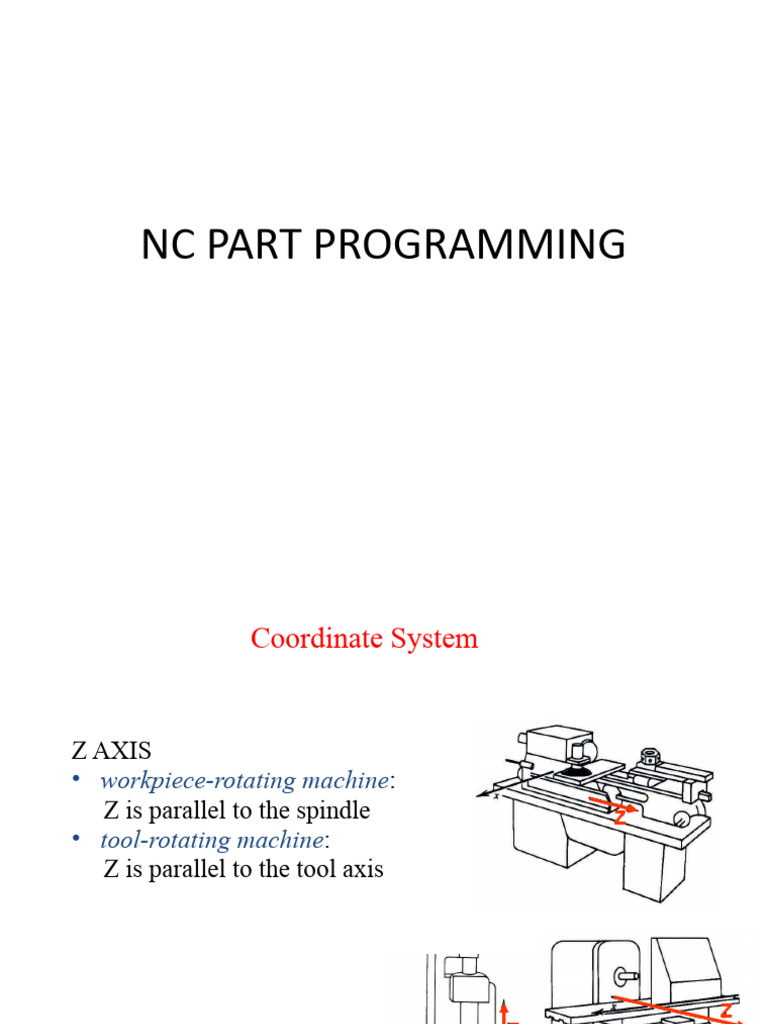 NC part programming | PDF | Cartesian Coordinate System | Tools