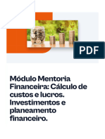 Modulo Mentoria Financeira Calculo de Custos e Lucros Investimentos e Planeamento Financeiro