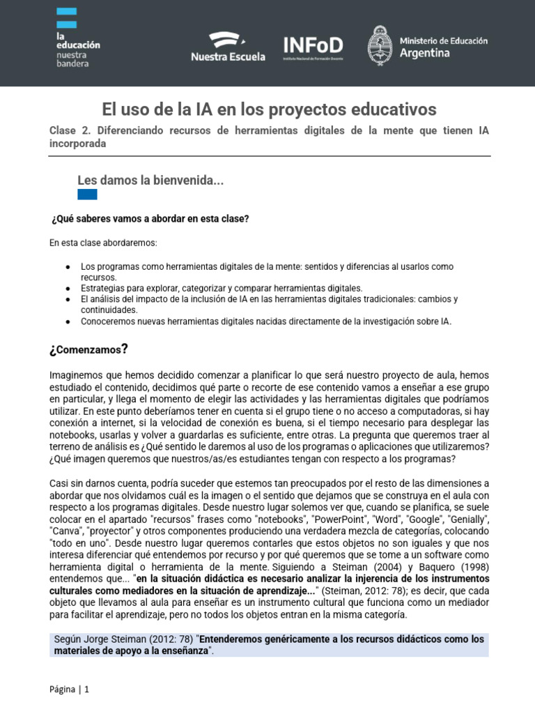 Uso de IA en Educación y Herramientas Digitales | PDF | Inteligencia ...