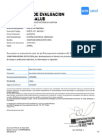 Certificado de Evaluacion Laboral Jonathan Arenas