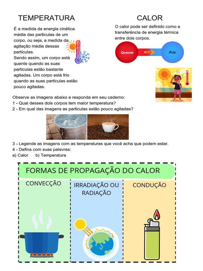 Conceitos Básicos de Calor e Temperatura | PDF | Filosofia | Métodos e ...