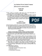 Memorandum and Articles of Association - Dungo
