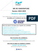 Dossier Candidature MS 2024-2025