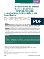 J Vet Emergen Crit Care - 2022 - Radcliffe - Collection and Administration of Blood Products in Horses Transfusion