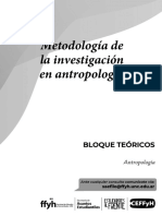 Metodología de La Investigación en Antropología Antropo