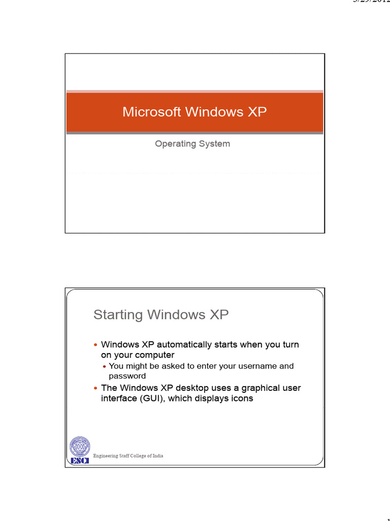 WindowsXP 1 Operating System (Compatibility Mode) | PDF | Window ...