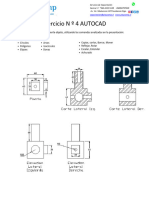 Ejercicio N º 4 AUTOCAD, Comandos de Dibujo y Achurado