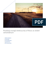 Produkcja Energii Elektrycznej W Polsce Ze Zrodel Odnawialnych