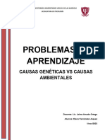 Problemas de Aprendizaje Genetico Vs Ambiental