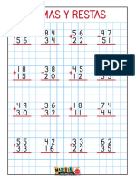 Ejercicios para Practicar Las Suma y Restas