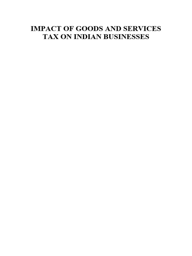 Dawa Sherpa on GST Impact in India | PDF | Taxes | Value Added Tax