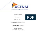 TRABAJO: Resumen: Tocoa, Colón, 10 de Junio 2023