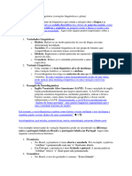 Pesquisa Sobre Sociolinguística (Variações Linguísticas e Gírias)