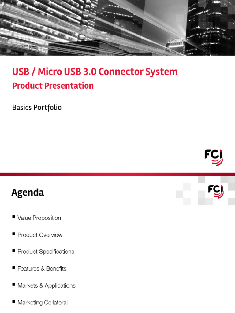 USB / Micro USB 3.0 Connector System: Product Presentation | PDF | Usb ...