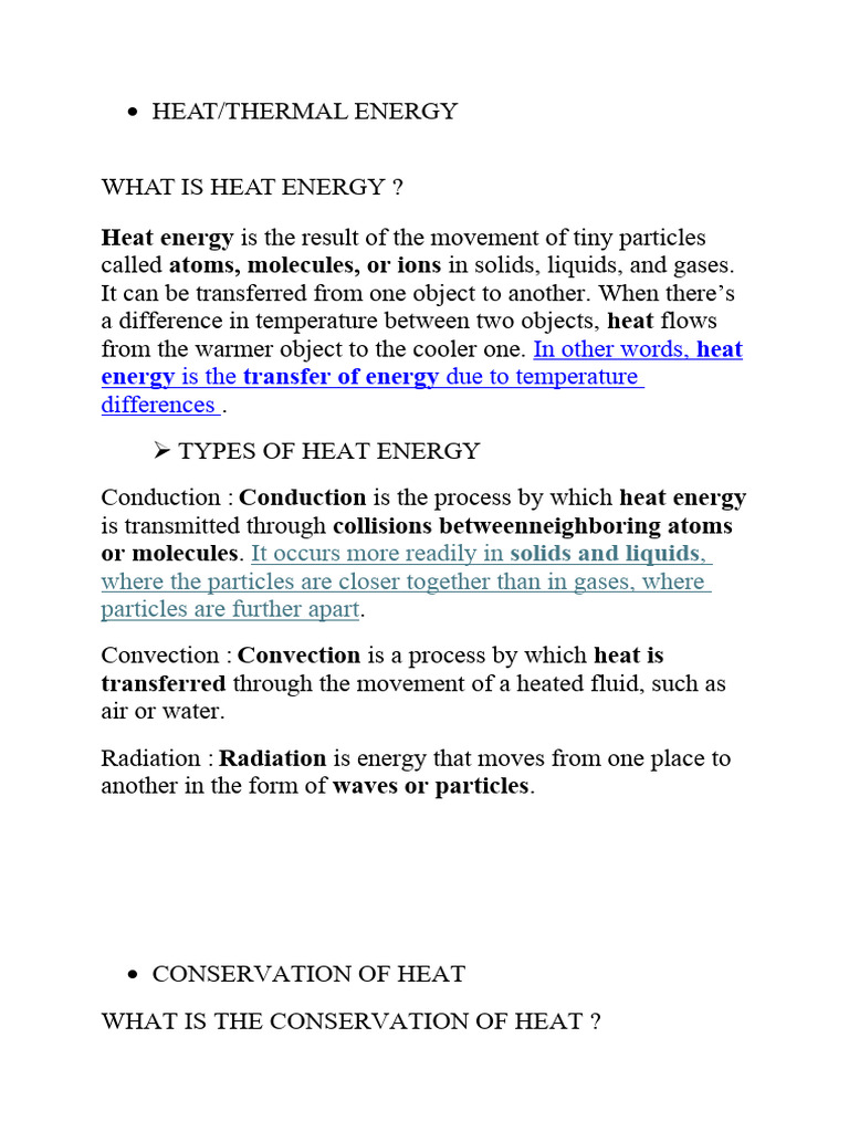 Heat Pdf Heat Thermal Conduction