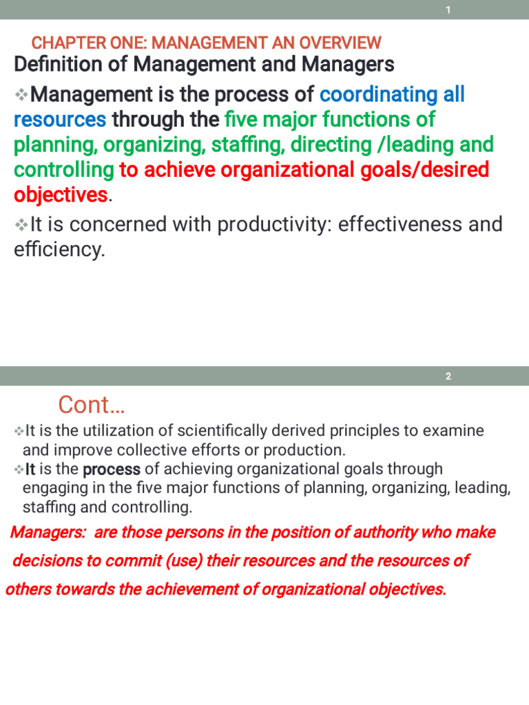 Introduction To MGT All | PDF | Leadership | Motivational