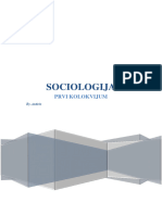 Sociologija (1. Kolokvijum)