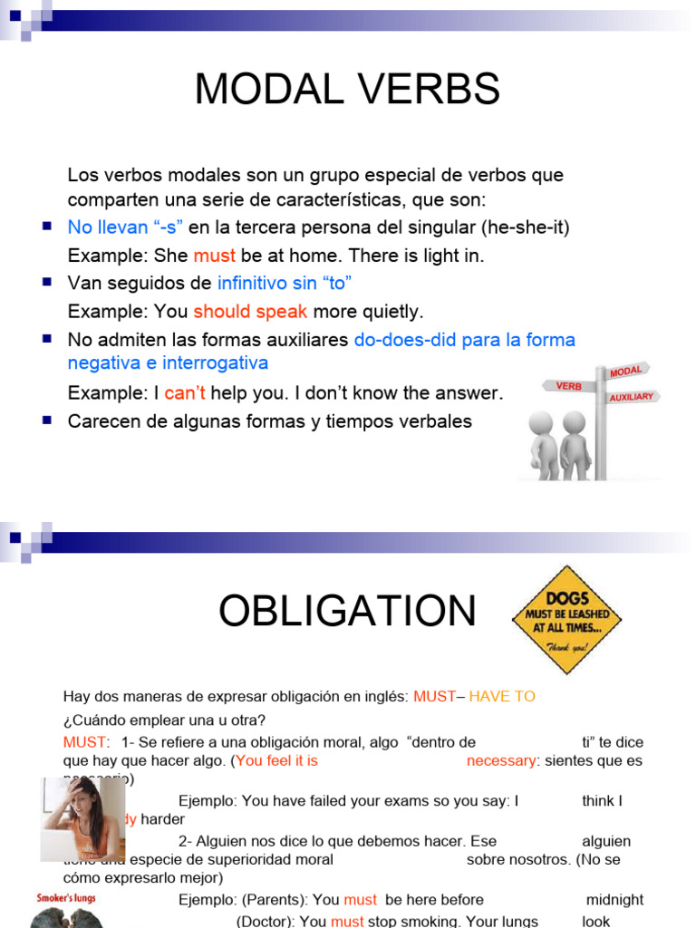 Guía de Verbos Modales en Inglés | PDF | Sintaxis | Lingüística