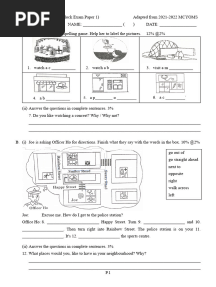 Primary 4 English MOCK R&W Hong Kong