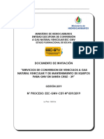Documento de Invitación "Servicios de Conversion de Vehiculos A Gas Natural Vehicular Y de Mantenimiento de Equipos para GNV en Santa Cruz - 39"