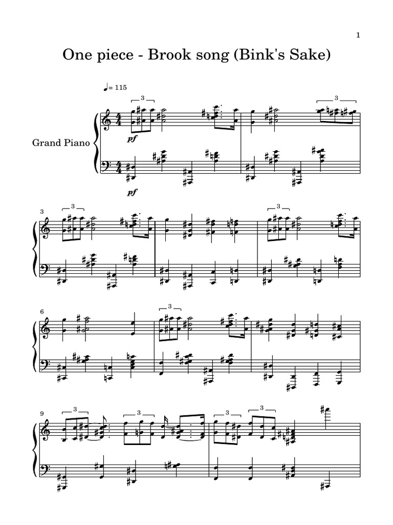 One Piece Brook Song (Bink's Sake) PDF