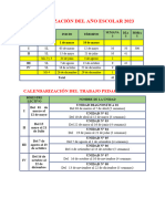 Calendarización Del Año Escolar 2023