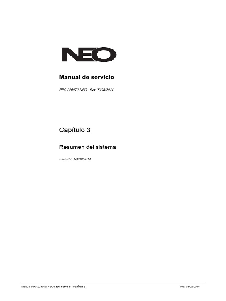 Resumen del Sistema PPC.2200T2-NEO | PDF | Software | Lavadora