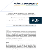 A Aposta Freireana de Uma Reflexividade Narrativa para A Formação de Professores/As