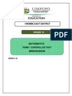 Grade10 MEMORANDUM