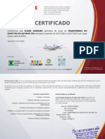 Certificado: Certificamos Que ELIANE LOUREIRO Participou Do Curso de TRANSTORNOS DO Horária Total de 80h/a