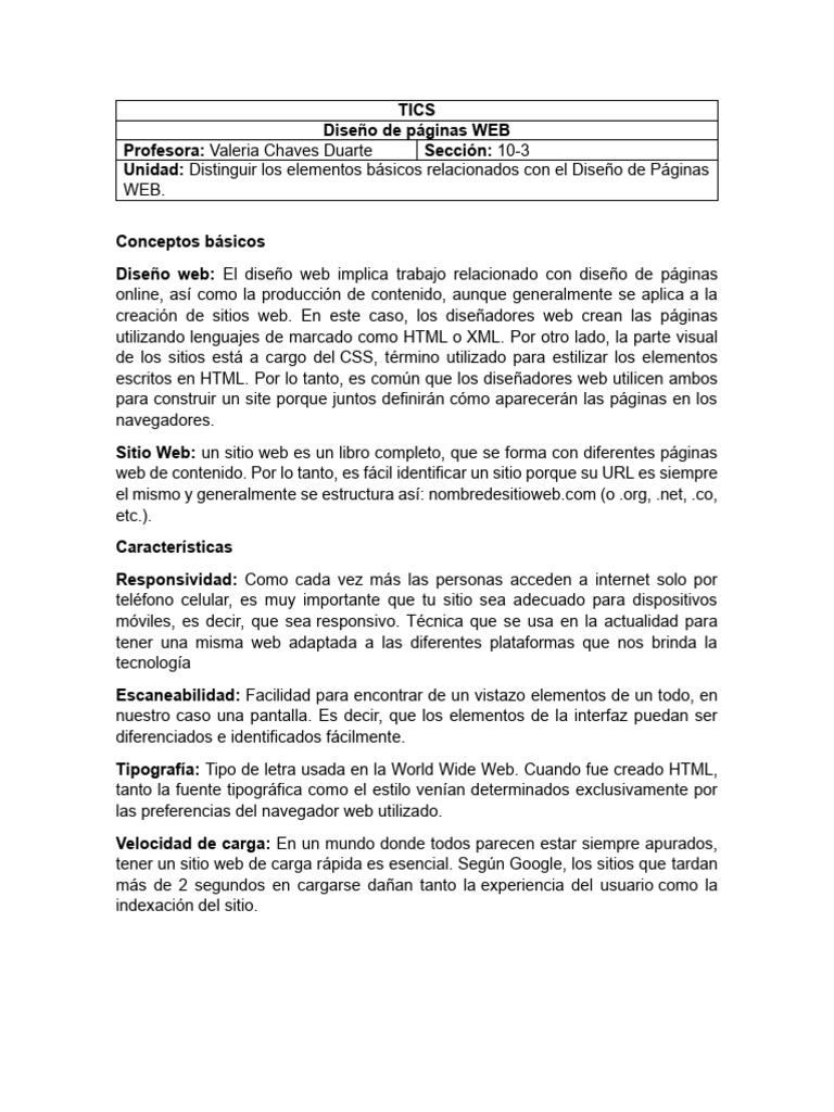 Elementos Clave del Diseño Web | PDF | Red mundial | Internet y web